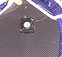 ventilador fijado con fijadores de latón
